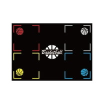 Basketball Training Mat, Basketball Footstep Training Mat, 2mm Silent Non Slip Rubber Training System Blanket with Point Reminder, Training Pace Ball Control for Home Kids