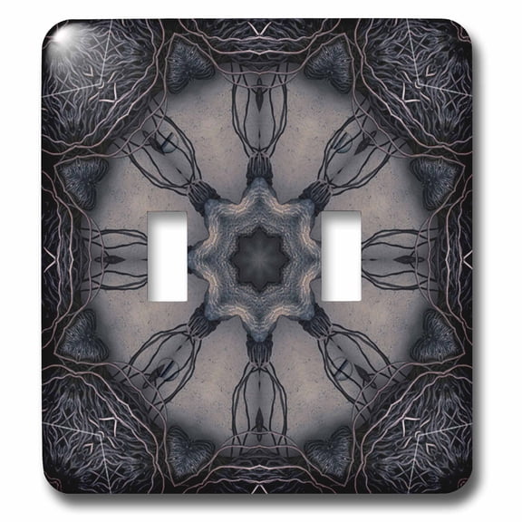 3dRose, Dark Gothic Ornament 3 Mandala, double toggle switch
