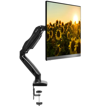 Mountio Full Motion LCD Monitor Arm - Gas Spring Desk Mount Stand for Screens up to