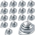 thumbnail image 1 of 16 Piezas de Rodamientos de Bolas de Transferencia, Ruedas de Bolas de Acero Al Carbono de 1 Pulgada para Transportadores, Soportes de Rodillos, Muebles, Transmisiones, 1 of 5