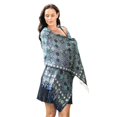 thumbnail image 1 of Mantón NOVICA Java Starlight Silk Batik Blue 100% para mujer, 1 of 8