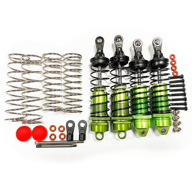 Amortiguador Trasero Ounissouiy de Aleación de Aluminio 1/10 para Coche ARRMA Verde 4 Uds