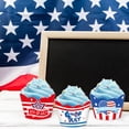 thumbnail image 6 of 6pcs Independence Day Cake Decorations Cupcake Wrappers Paper American Flag Cupcake Liners Decor For Usa Theme Party Supplies 4th Of July Decorations, 6 of 7