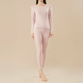 thumbnail image 2 of Gyexs Long Johns for Men Thermal - Thermal Underwear for Women Cotton Blend, Cold Weather Warm Leggings Winter Clothing, Pink, Size XL, 2 of 5