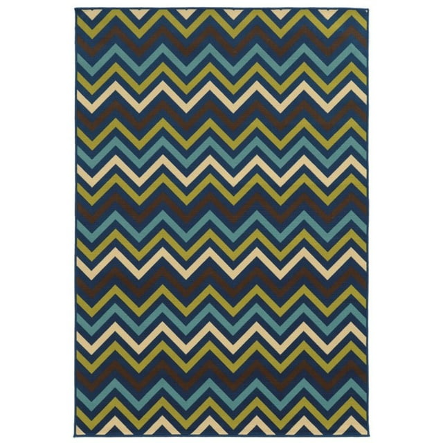 Oriental Weavers Riviera 7'10" x 10'10" Machine Woven Rug in Blue