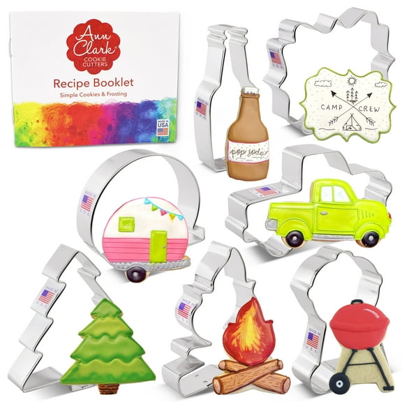 Ann Clark Camping Cookie Cutter Set, 7-Piece, Made in USA