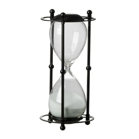 

CC Home Furnishings 13 Black and White Hour Glass In Stand