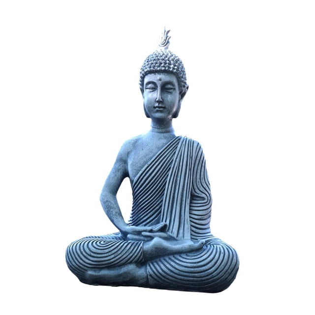 Buda escultura fengshui figurine central cubierta decoración de adornos de resina para sala de estar gabinete de televisión en interiores 15CMX12CMX24CM
