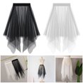 thumbnail image 2 of Women Tulle Tutu Long Skirts Wedding Party Cocktail Prom Mesh Maxi Dress Bodysuit Detachable Skirt Swimwear Cover Ups, 2 of 9
