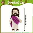 thumbnail image 3 of 13" Jesus Plush Doll with Purple Robe, Christian Stuffed Toy for Kids, Easter, Christmas & Thanksgiving Religious Gifts, Party Favors & Faith-Inspired Decor, 3 of 7