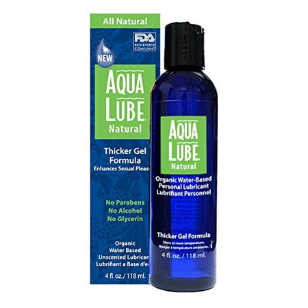 Aqua Lube Natural - Personal Lubricant Gel - 4 oz (Best Lube For Blowjobs)