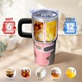 thumbnail image 6 of Camo 20oz Stainless Steel Tumbler with Handle and Straw – Insulated Travel Cup with Sliding Lid, 360° Full Wrap Printed Mug for Home, Outdoor & Sports Use, Camouflage, 6 of 6