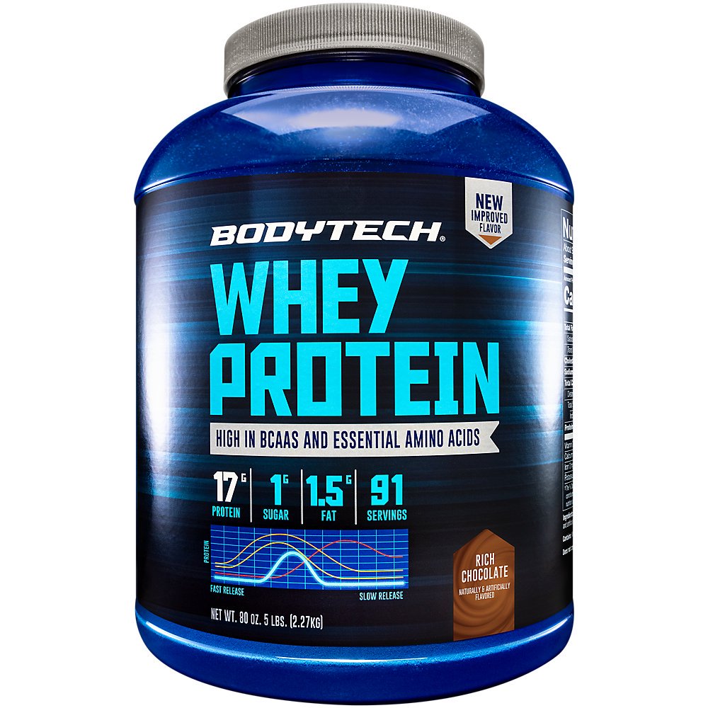BodyTech Whey Protein Powder With 17 Grams of Protein per Serving Amino