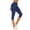 Blue, variant on Qiopertar Women's Summer Fashion Two Piece Skirt Yoga Pants High Waist Elastic Waist Casual Comfy Sporty Capri Leggings for Vacation Beach Travel, Gray XXL
