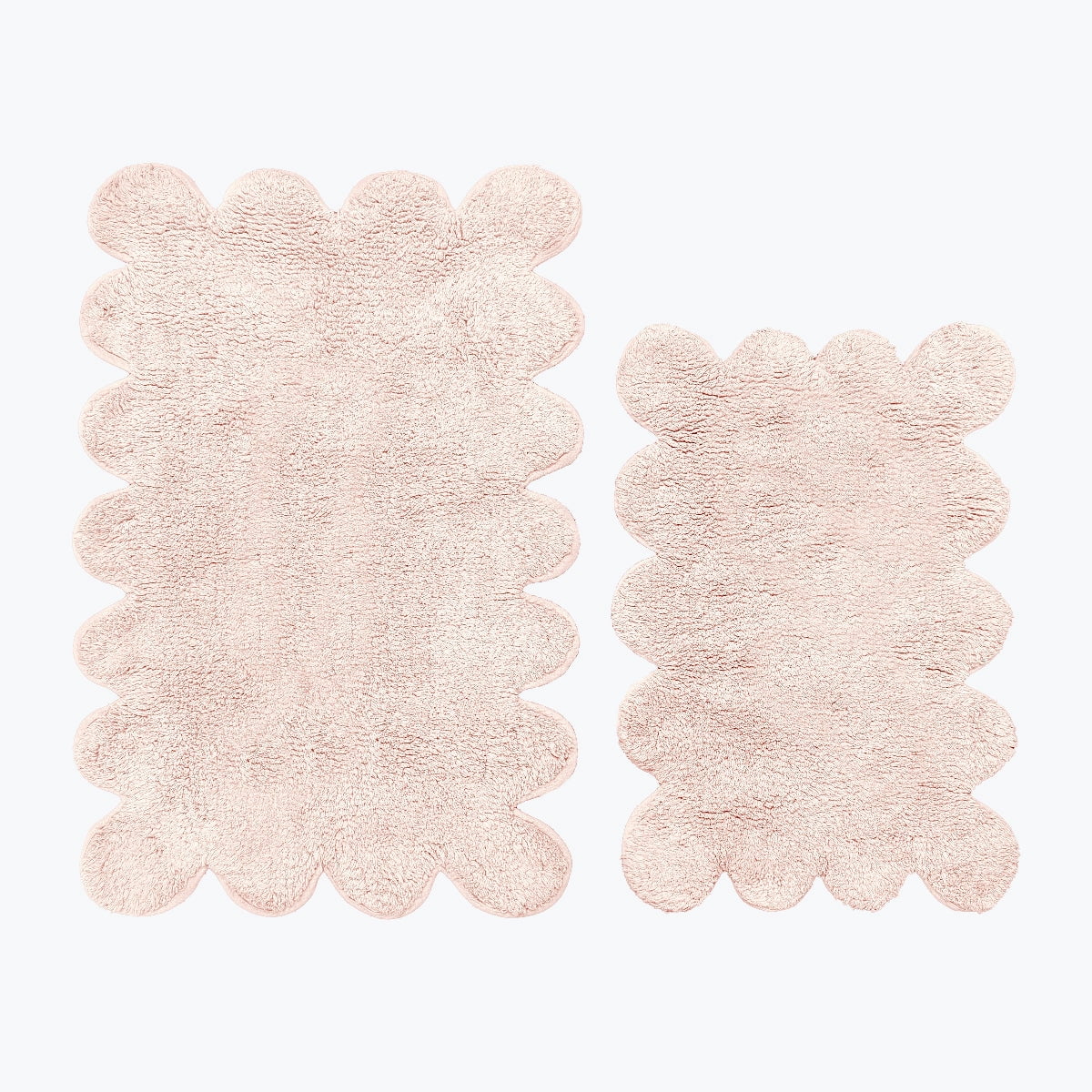 Scallop Bath Mat Set Two Piece