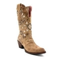 thumbnail image 2 of Western Boots Women Leather Square Toe Cushioned Cafe 82293-03, 2 of 5