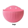 thumbnail image 2 of Wweixi Flower Pot Wall Mounted Hanging Basket Planter Bucket Garden Plant Container Exquisite Solid Color Balcony Home Pink/L, 2 of 6