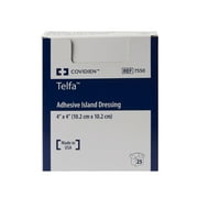 Telfa Adhesive Dressing 4 X 4 Inch NonWoven Square White Sterile, 7550- Case of 200