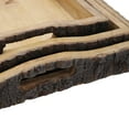 thumbnail image 5 of CC Home Furnishings Wooden Bark Serving Trays - 20" - Set of 3, 5 of 5