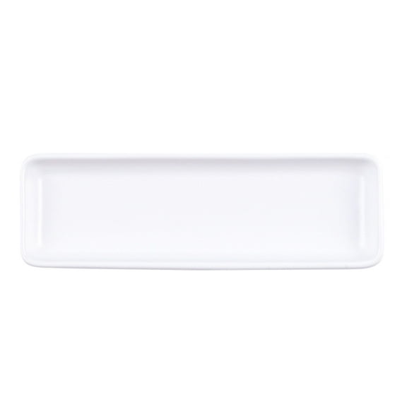 Tineasur Ceramic Sushi Plate White Rectangular Tableware for Home Use