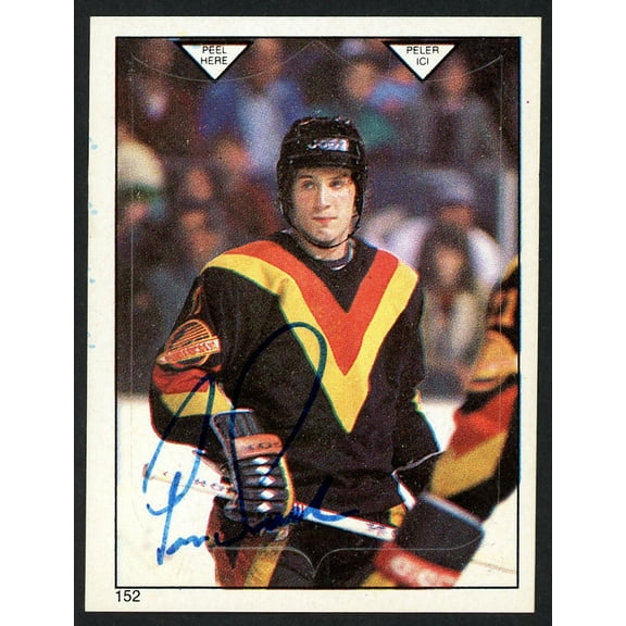Patrik Sundstrom Autographed 1983-84 O-Pee-Chee Sticker Card #152 Vancouver Canucks SKU #154072