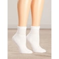 thumbnail image 3 of Silver Steps Quarter Cut Diabetic Socks, 3 Pair, White, Large, 3 of 5