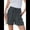 Grey, variant on Women'S Solid Color Lace Trim Drawstring Shorts Grey L