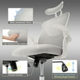 thumbnail image 4 of Ergonomic Home Mesh Office Chair-Computer Desk Swivel Reclining Chair with Wheels, Lumbar Support,  Work Gaming Chair for Adults-Adjustable Headrest, Storage Basket for Home Office, Gaming, Pink, 4 of 8