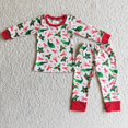 thumbnail image 1 of Venta al por mayor de ropa de dormir a cuadros de Navidad para niña, conjunto de manga larga con botones, pantalones con volantes, conjunto de pijamas infantiles, 1 of 2