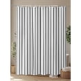 thumbnail image 4 of Fsddascl Black Striped Shower Curtain Set - Extra Long 72" x 96" Washable Bathtub Curtain with 12 Hooks, Black White Stripes Farmhouse Waterproof Fabric Stall Shower Curtains for Bathroom/Bathtub, 4 of 6