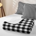 thumbnail image 4 of Erosebridal Black White Buffalo Check Quilt Full,Retro Plaid Modern Full Bedspread Sets For Girls,3-Piece, 4 of 7