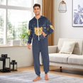 thumbnail image 6 of FORMRS Onesies Pajama for Adults Unisex Hoodie Winter Jumpsuit One Piece Sleepwear, Sizes S-2XL, Orange Cat Planet, 6 of 7