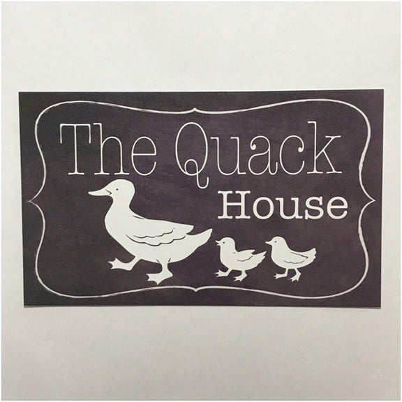 Vintage Tin Sign The Quack House Retro Art Wall Decoration for Home Club Cabin Garage Store Bar Farm 12" X 8"