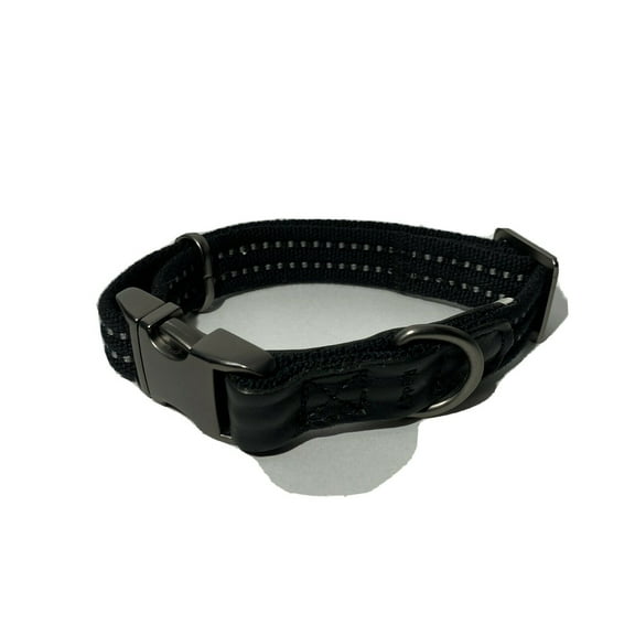 Reddy Black Webbed Dog Collar,  Small.