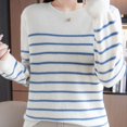 thumbnail image 2 of Sweaters For Women Crewneck Long Sleeved Striped Pullover Sweatshirt Lightweight Loose Fit Fashion Top 2Xl Womens Sweaters, 2 of 4