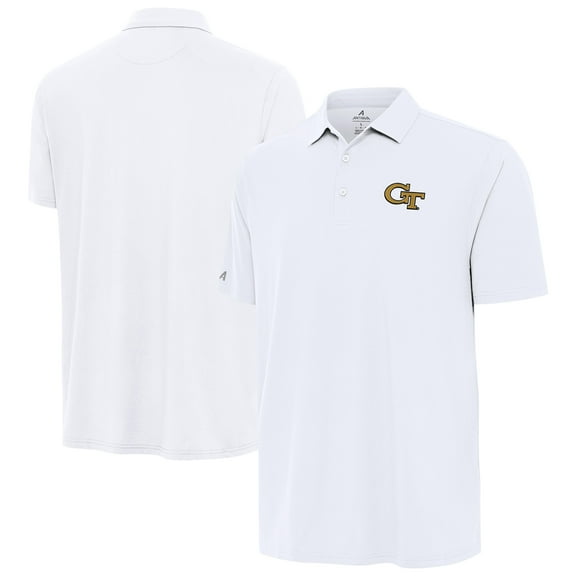Men's Antigua White Georgia Tech Yellow Jackets Era Polo