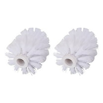 Juxtarea Replacement Toilet Brush Head 2pcs Plastic for Bathroom Washroom Cleaning Use