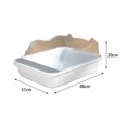 thumbnail image 6 of Open Top Cat Litter Box Kitty Litter Pan Cat Toilet Easy Clean Low Entry for Cats Portable Cats Litter Pan for Indoor Cats Large Size, 6 of 8