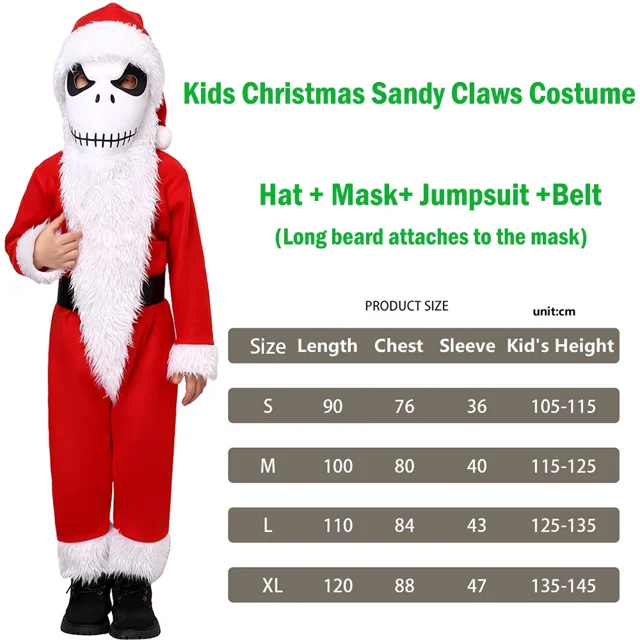 Caja de regalo de Navidad para niños, disfraces divertidos para Navidad, cosplay, fiesta de cumpleaños, disfraces, espectáculos, ropa para niños, regalo sorpresa