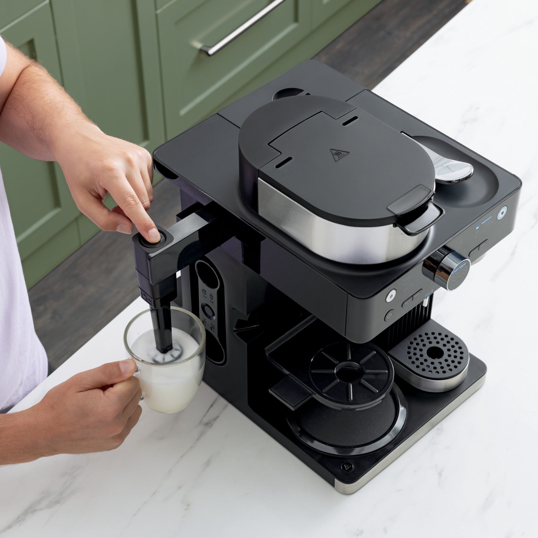 Ninja Prestige Dual Brew System 12-Cup, Built-In Milk Frother, Nespresso Capsule Compatible, CFN600WM, Black