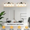 thumbnail image 3 of Bathroom vanity lights black 4 light modern vanity light fixtures, 3 of 6