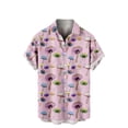 thumbnail image 5 of Camisas de manga corta con botones para hombres y mujeres Camisas hawaianas con estampado de hongos Camisas casuales con flores Camisas hawaianas, 5 of 5