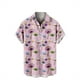 thumbnail image 3 of Camisas de manga corta con botones para hombres y mujeres Camisas hawaianas con estampado de hongos Camisas casuales con flores Camisas hawaianas, 3 of 4