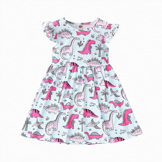 Gubotare Robe Fille Tout-Petit Robe Tout-Petit Petite Bébé Fille Robe Imprimée Robe Smockée Manches Courtes Col Claudine Robes à Carreaux 3T 4T (Rose,3-4 Ans)