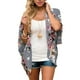 thumbnail image 4 of MKLEKYY Trajes De Baño Mujer Dos Piezas Beach Vacation Style Sun Cover Up | Bohemian Floral Print Chiffon Swimwear Kimono Cardigan For Women, 4 of 6