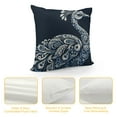 thumbnail image 4 of JRXY Chinese style blue and white porcelain peacock Pillow Covers Decorative Couch Pillow Cases Throw Pillows Decor For Living Room Bed Couch Sofa Porch(blue and white porcelain decoration) 22x22in, 4 of 5