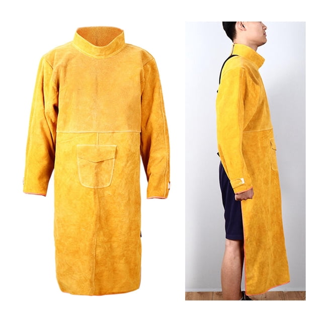 de soldadura, cuero a prueba de , rgo, rop, ropa, traje, soldador, manga , protección de trabajo 120cm Soledad Chaqueta de soldadura