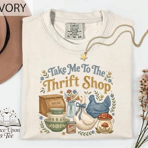 Vesco Take Me To The Thrift Shop T-Shirt, Vintage Thrifting Unisex T-Shirt, Retro Graphic Top, Thrift Lover Sweatshirt
