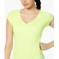 thumbnail image 2 of ID Ideology Women's Essentials Rapidry Heathered T-Shirt Yellow Size 1X, 2 of 3