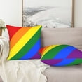 thumbnail image 7 of Rainbow Pride Flag Decorative Cozy Throw Pillow Covers Soft Square Couch Cushion Case for Home Sofa Decor (Set of 2) 18"x18", 7 of 7